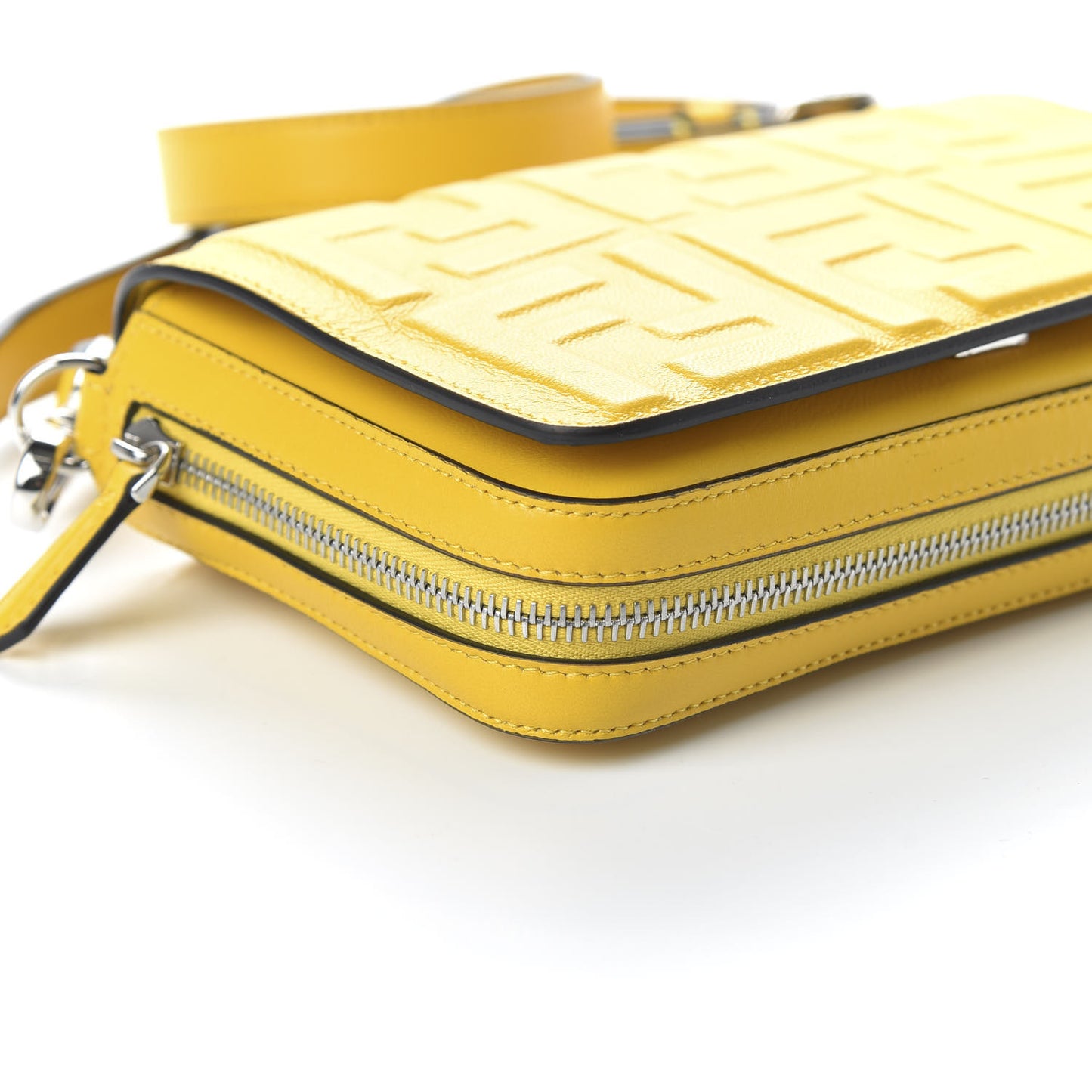 Nappa FF 1974 Embossed Mini Expandable Flap Bag Mimosa