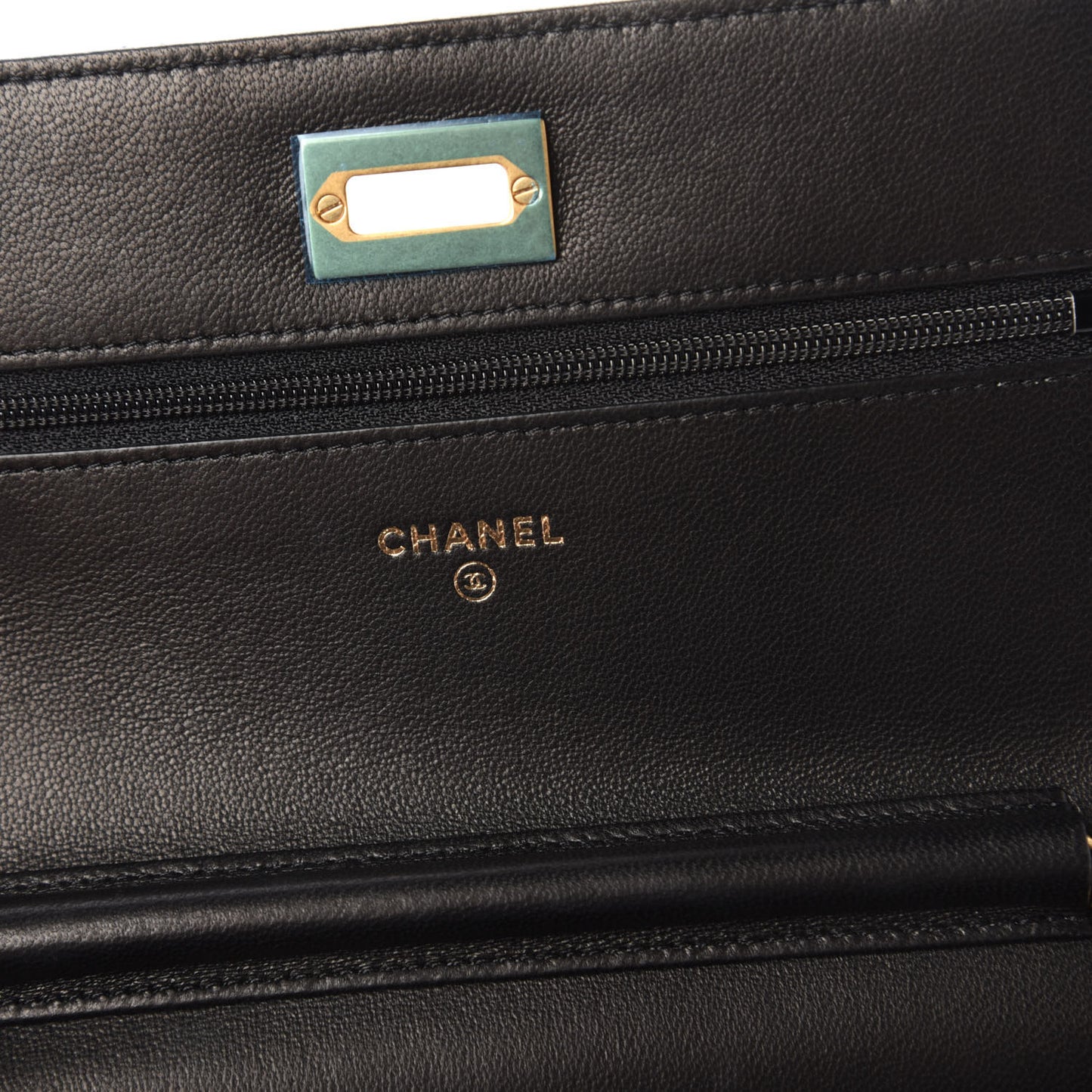 Aged Calfskin Quilted Reissue Wallet On Chain WOC Black