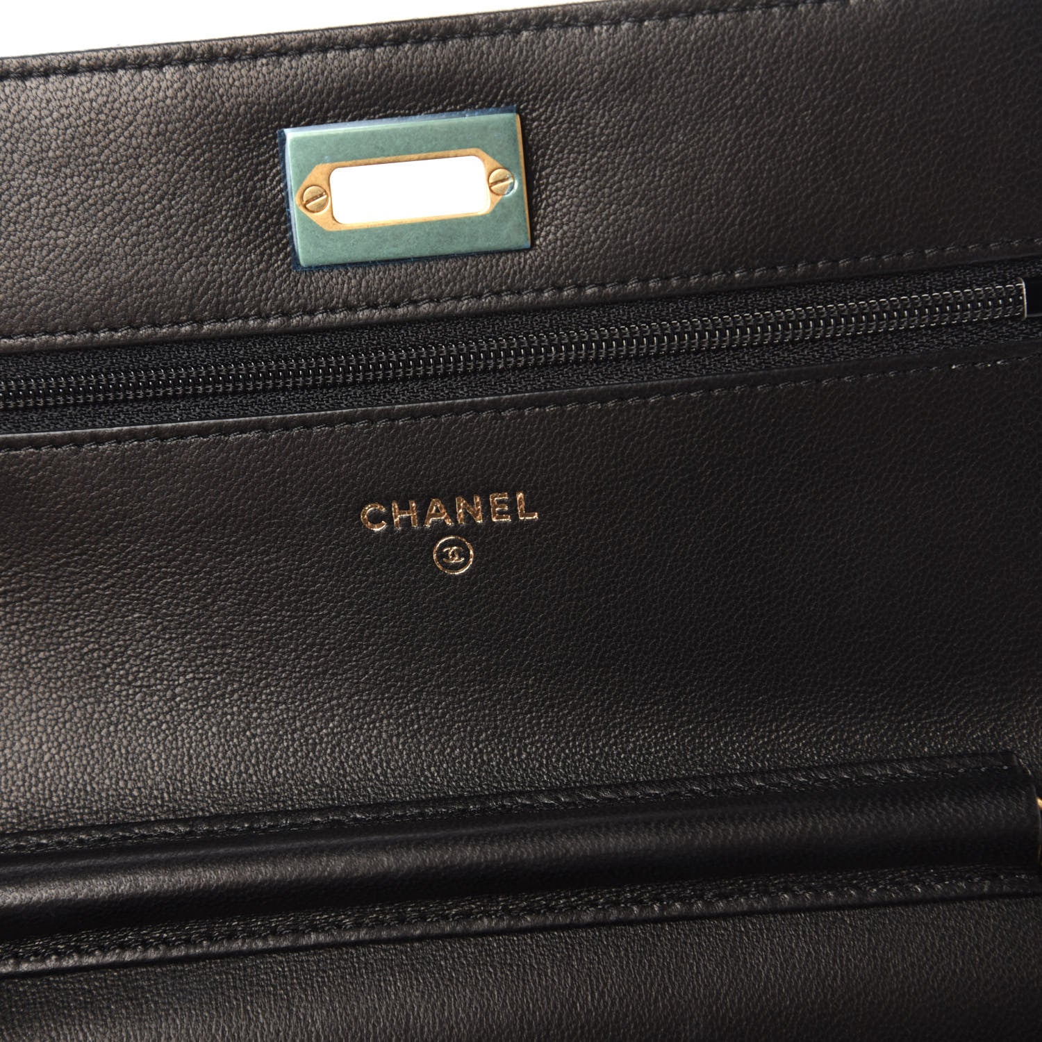 Chanel Aged Calfskin Quilted Reissue Wallet On Chain WOC Black 8 of 12