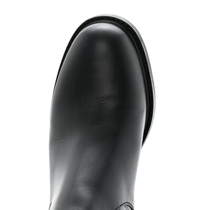 Gucci Microguccissima Knee High Riding Boots 37.5 Black 10 of 11