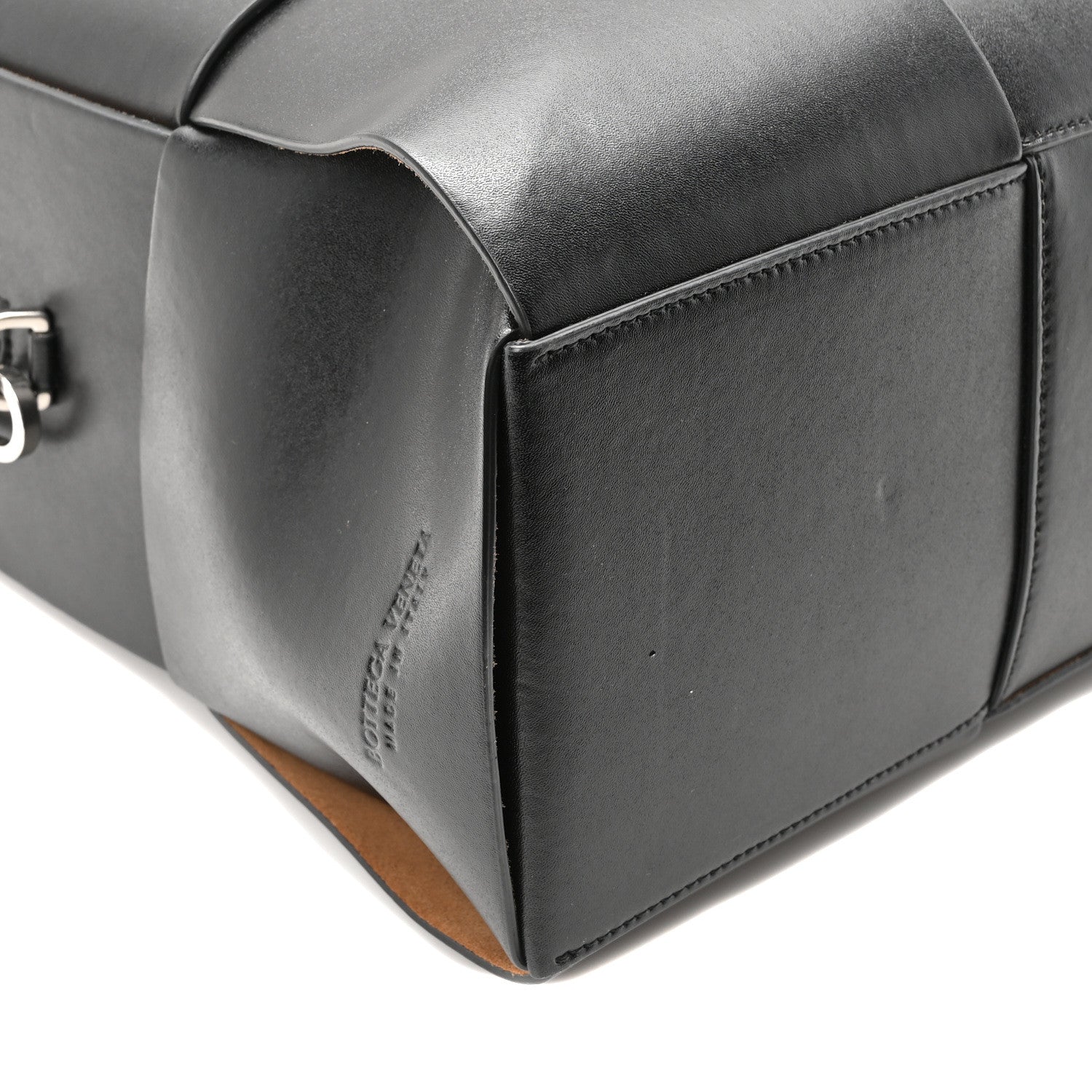 Bottega Veneta Calfskin Maxi Intrecciato Arco Briefcase Black 8 of 9
