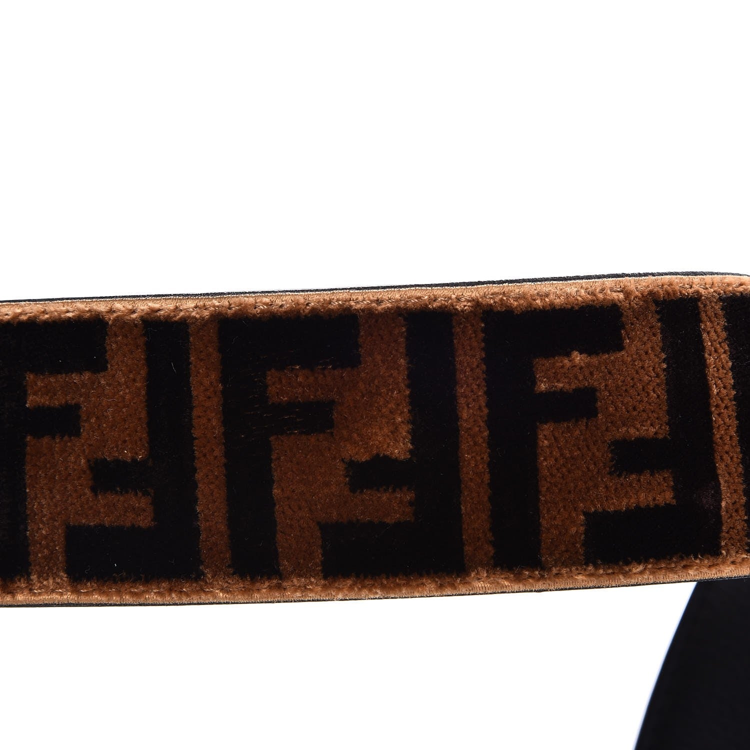 Fendi Velvet Tapestry FF Strap You Tobacco 8 of 9