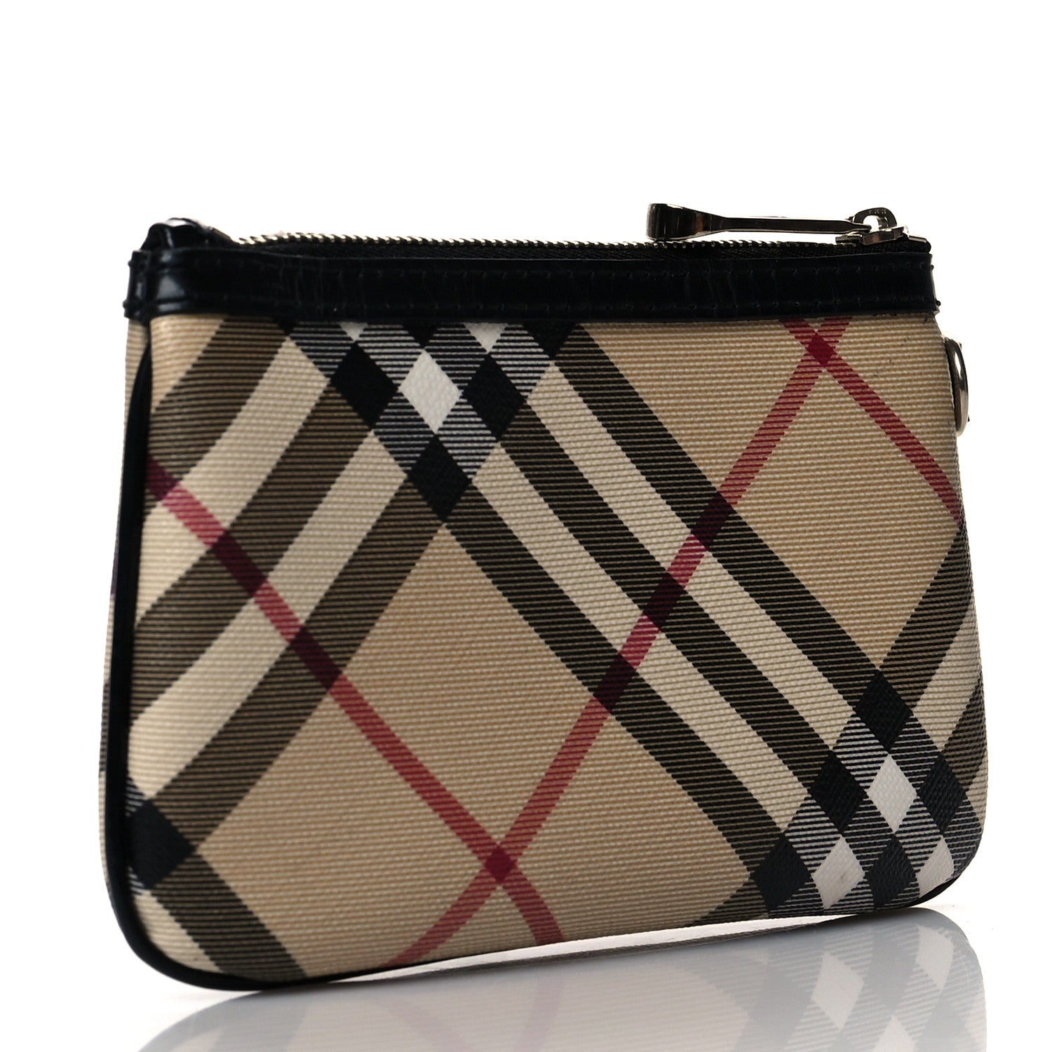 Burberry Nova Check Wristlet Pouch Black 3 of 9