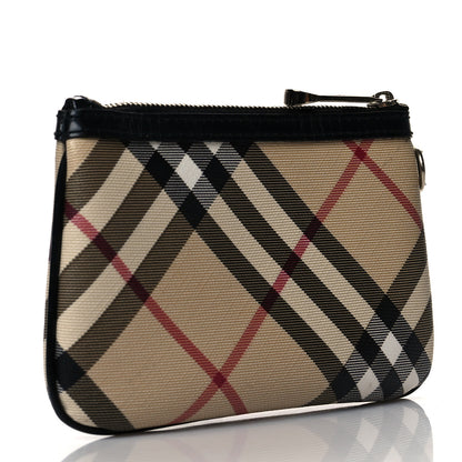 Burberry Nova Check Wristlet Pouch Black 3 of 9