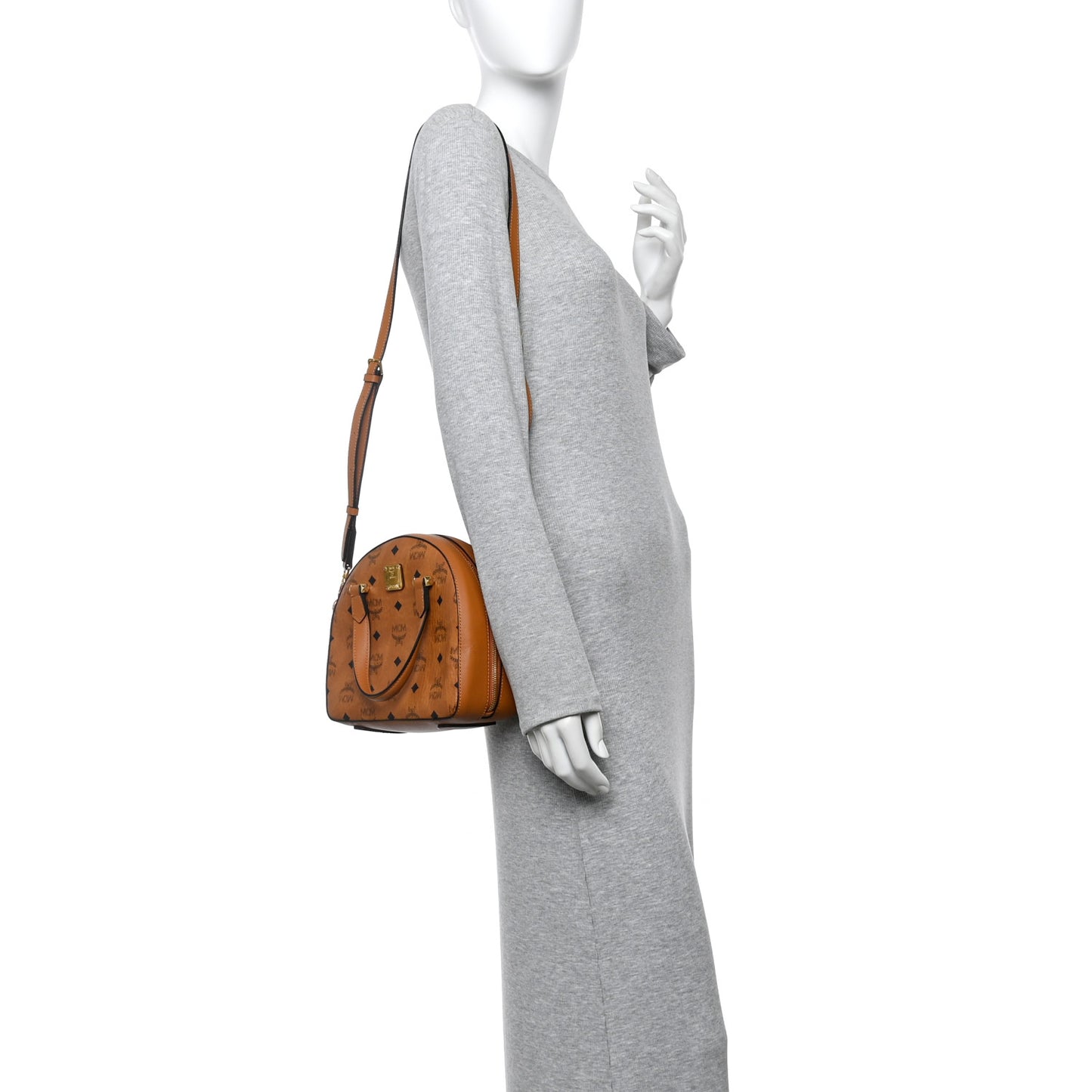 Visetos Essential Small Disco Tote Cognac