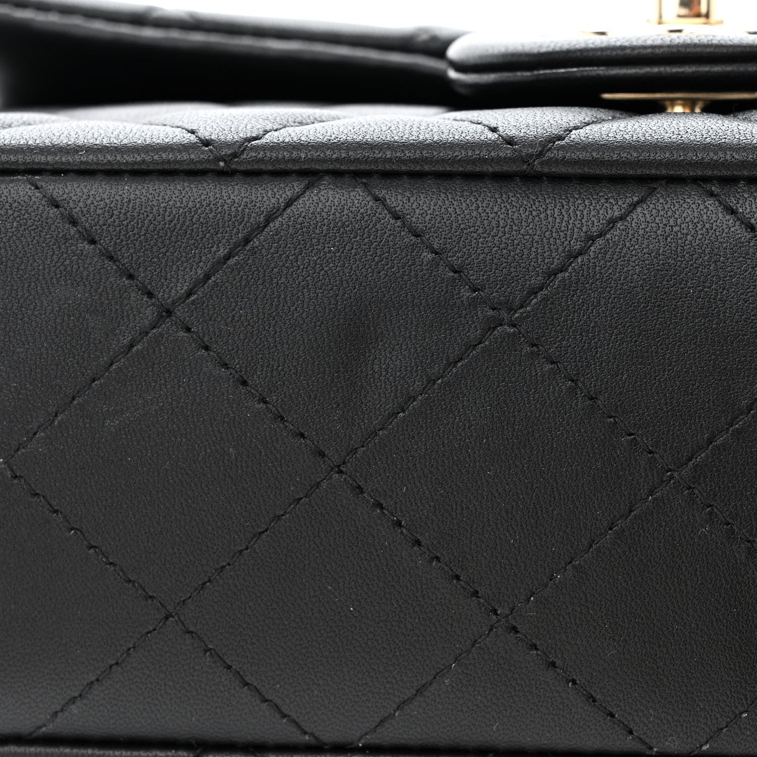 Chanel Lambskin Quilted Mini Rectangular Flap Black 11 of 13