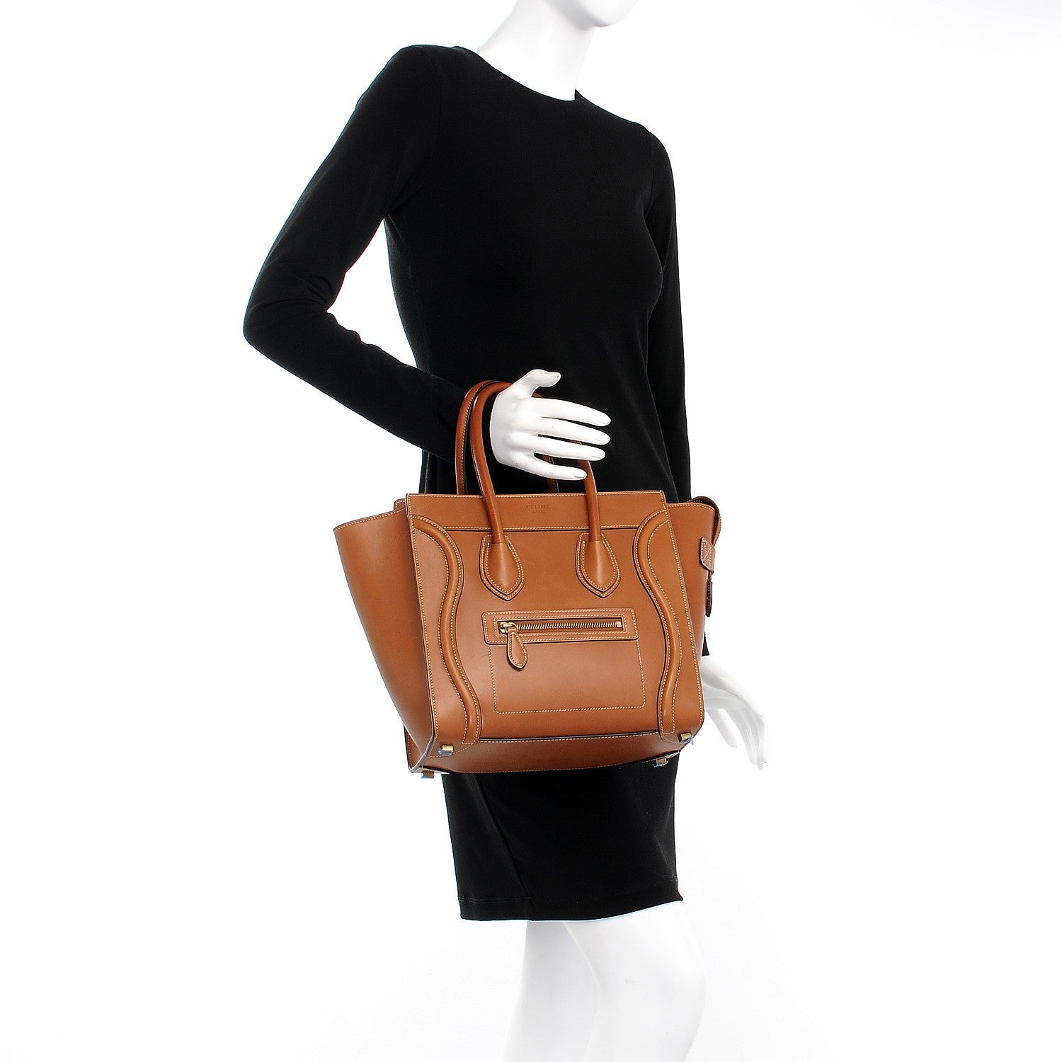 Celine Natural Calfskin Micro Luggage Tan 2 of 18