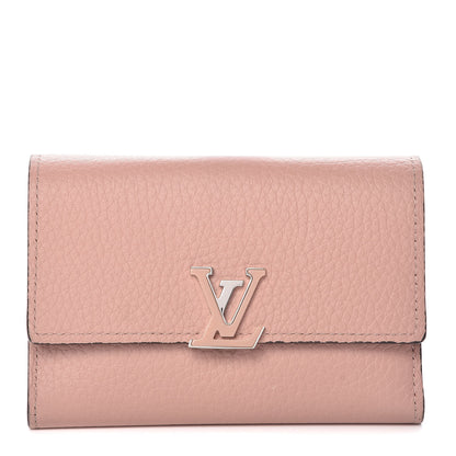 Louis Vuitton Taurillon Capucines Compact Wallet Magnolia 1 of 12