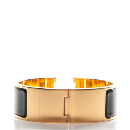 Hermes Enamel Wide Clic Clac H Bracelet PM Black 3 of 5