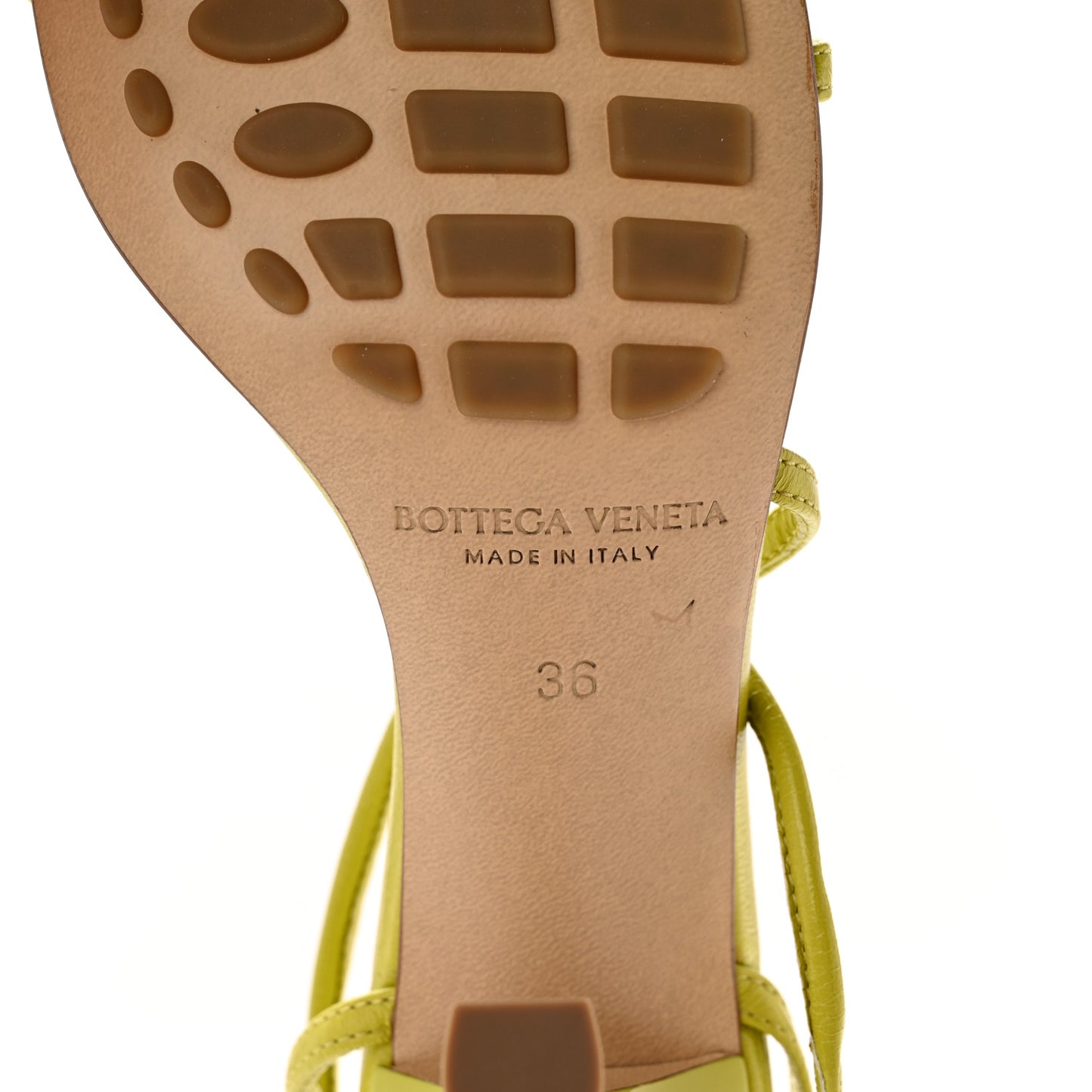 Crush Calfskin The Line 90mm Sandals 36 Acid