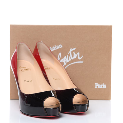 Christian Louboutin Patent Ombre New Very Prive 100 Pumps 40.5 Black Red 9 of 9
