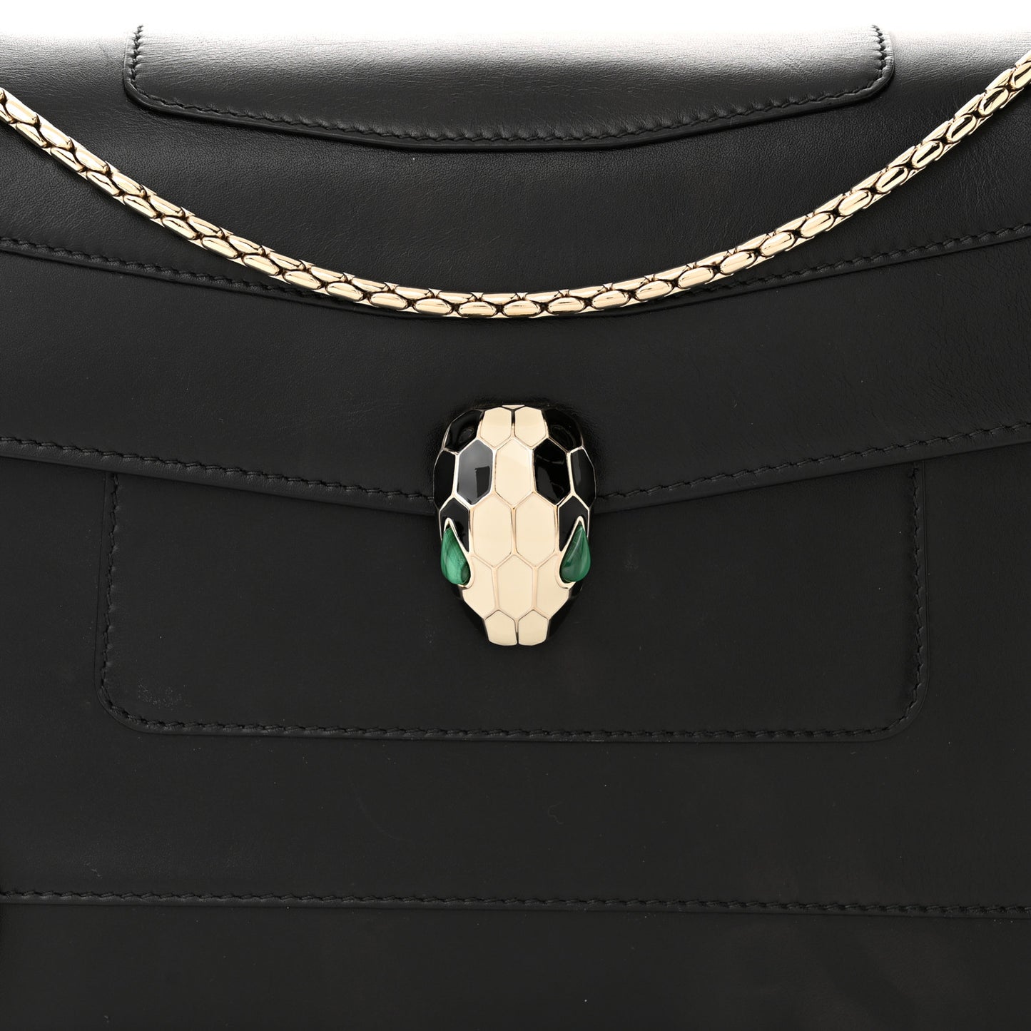 Calfskin Serpenti Forever Crossbody Bag Black