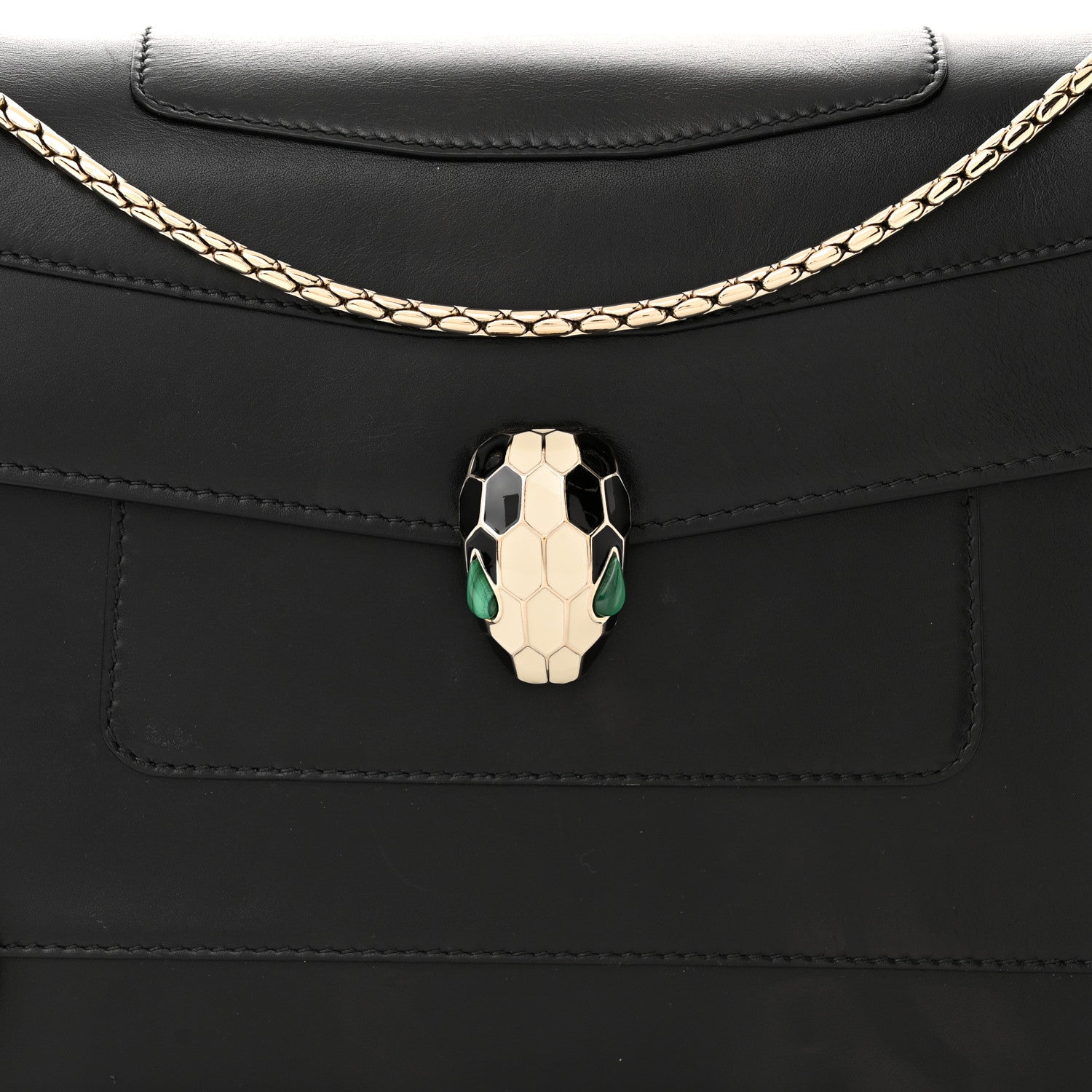 Bulgari Calfskin Serpenti Forever Crossbody Bag Black 8 of 10