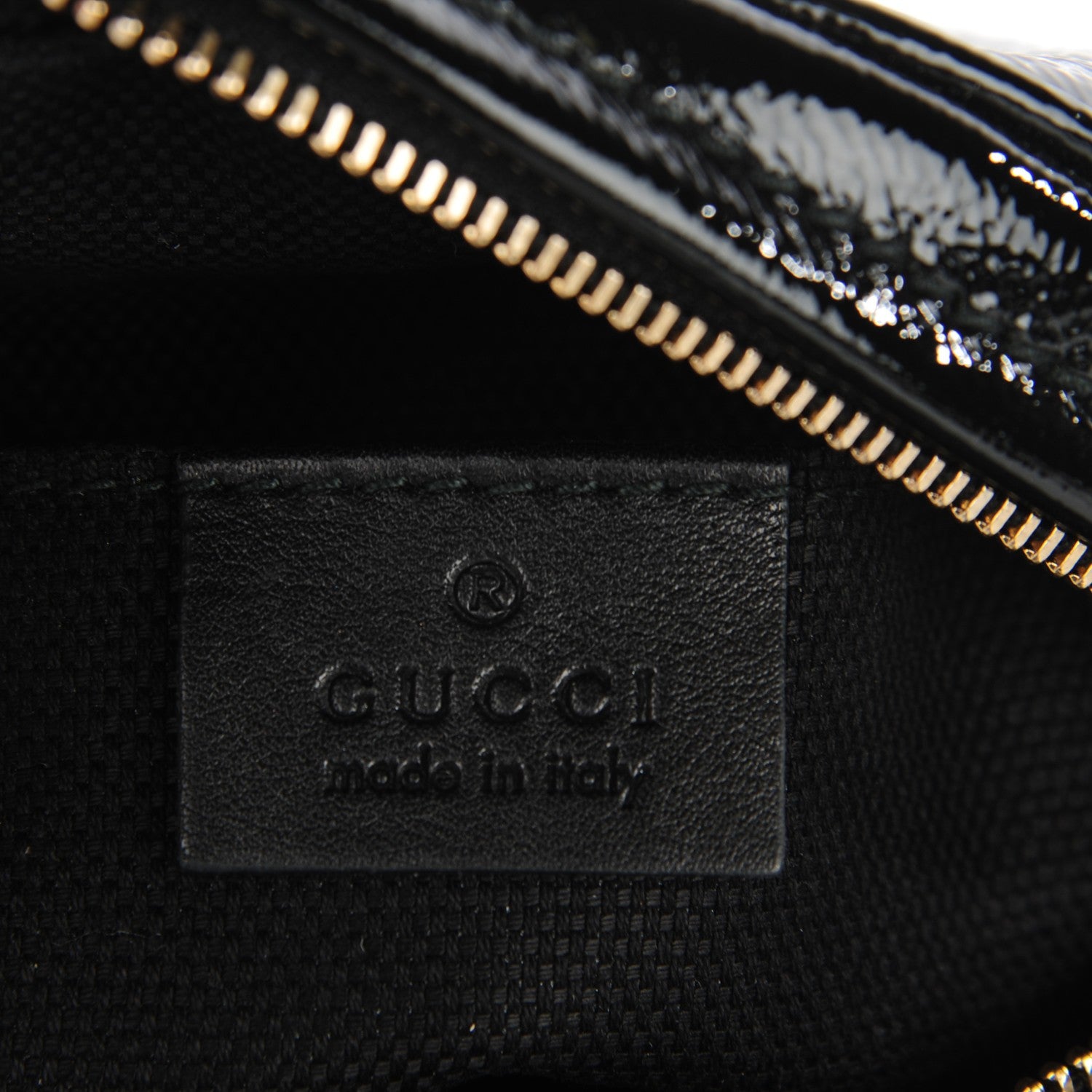 Gucci Patent Mini Soho Chain Bag Black 6 of 7