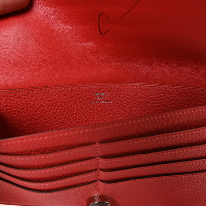 Hermes Togo Dogon Recto Verso Wallet Rouge Pivoine 6 of 9