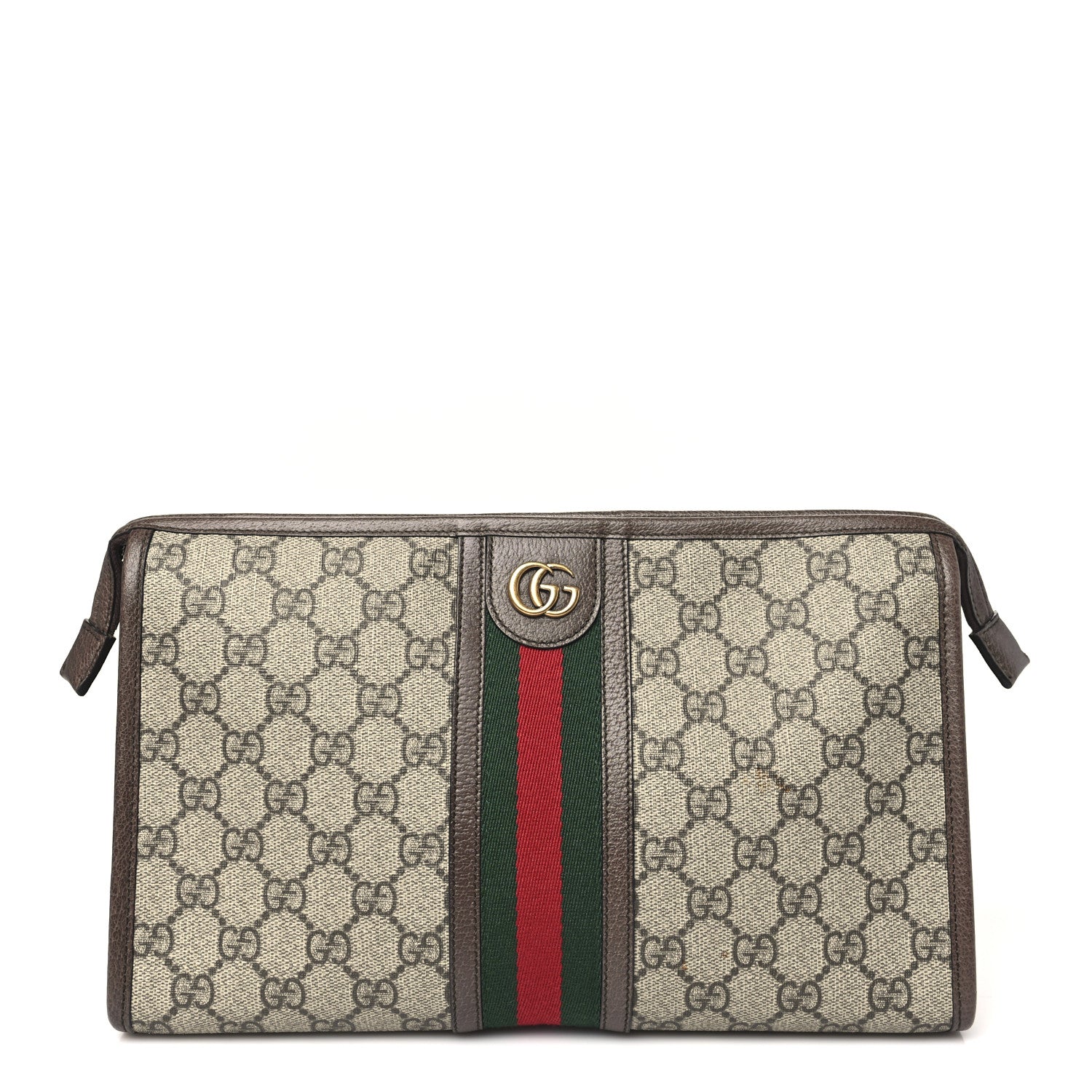 Gucci GG Supreme Monogram Web Ophidia GG Toiletry Case Beige New Acero 1 of 10