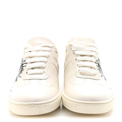 Hermes Swift Peinture Fraiche Womens Quicker Sneakers 39 White Black 3 of 9