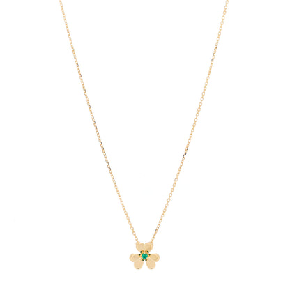 Van Cleef & Arpels 18K Yellow Gold Emerald Mini Frivole Pendant Necklace 1 of 7