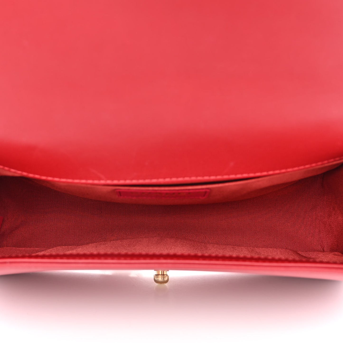 Lambskin Quilted Medium Boy Flap Dark Red