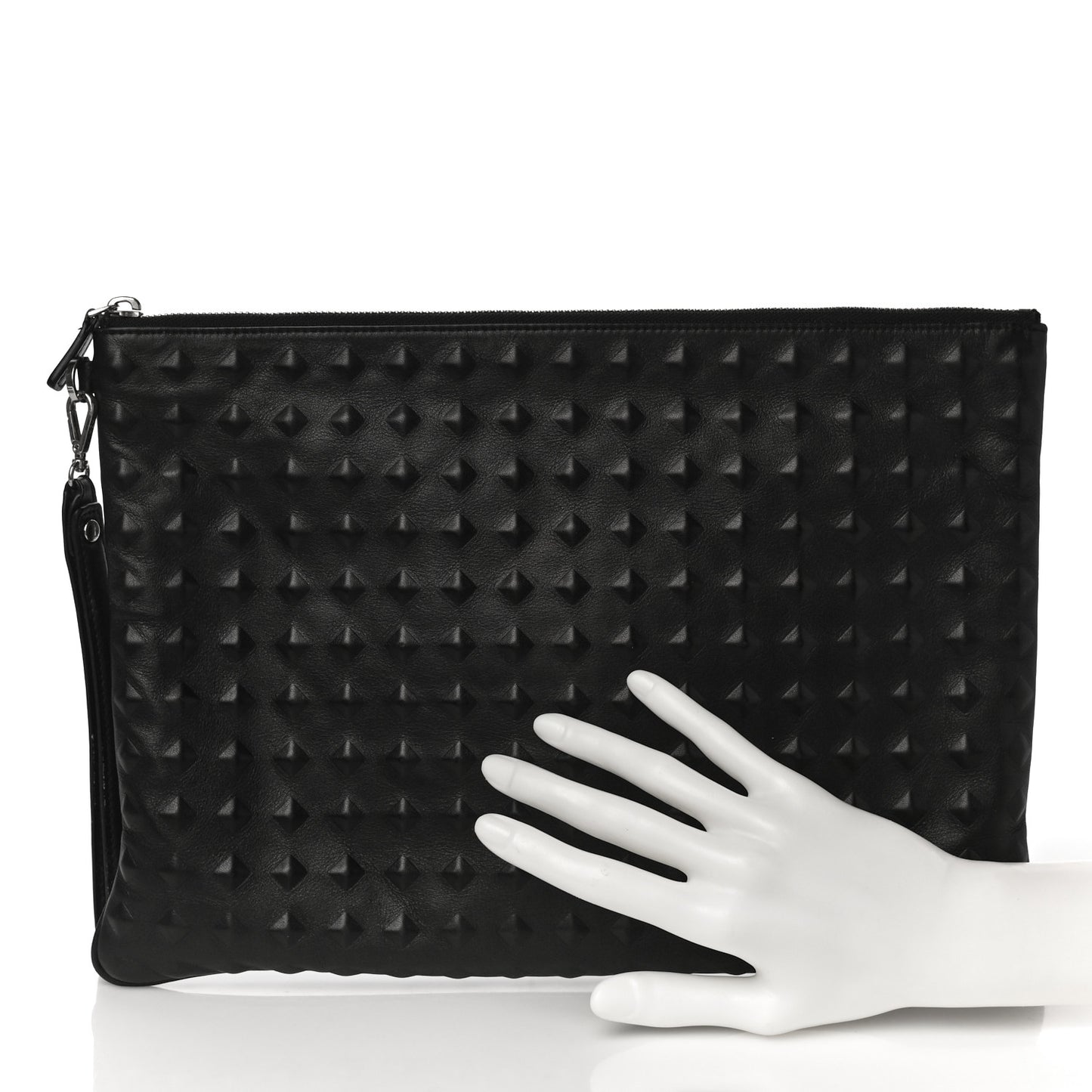 Tantris Odeon Embossed Zip Pouch Black