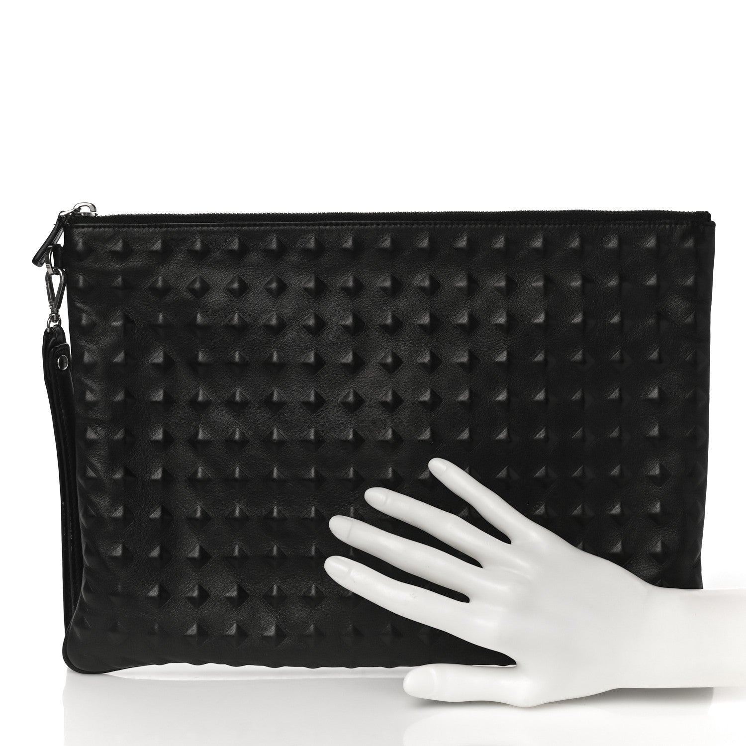 MCM Tantris Odeon Embossed Zip Pouch Black 2 of 10