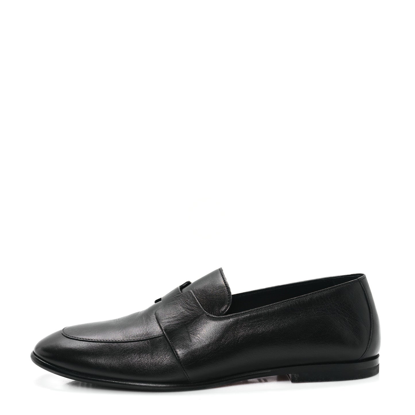 Goatskin Womens Ancora Moccasin Loafers 36.5 Black