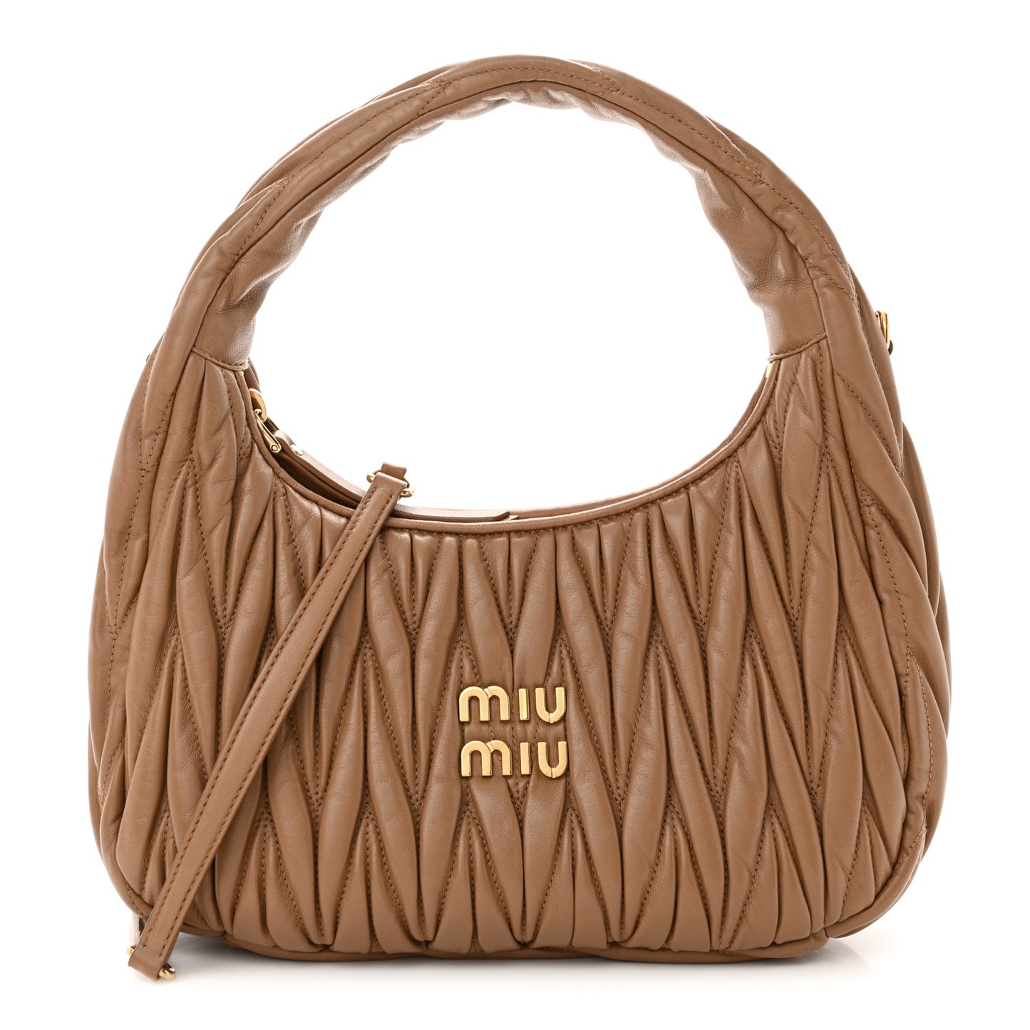 Nappa Matelasse Regular Wander Hobo Caramel