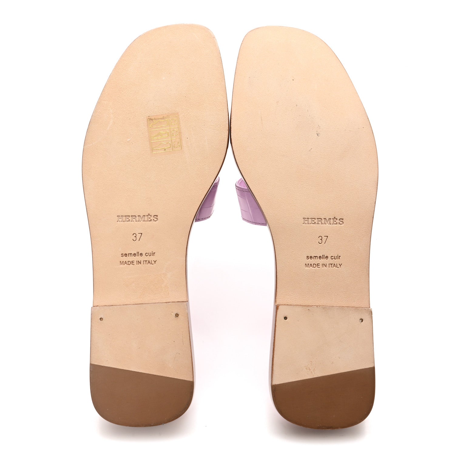 Hermes Matte Crocodile Oran Sandals 37 6 of 10