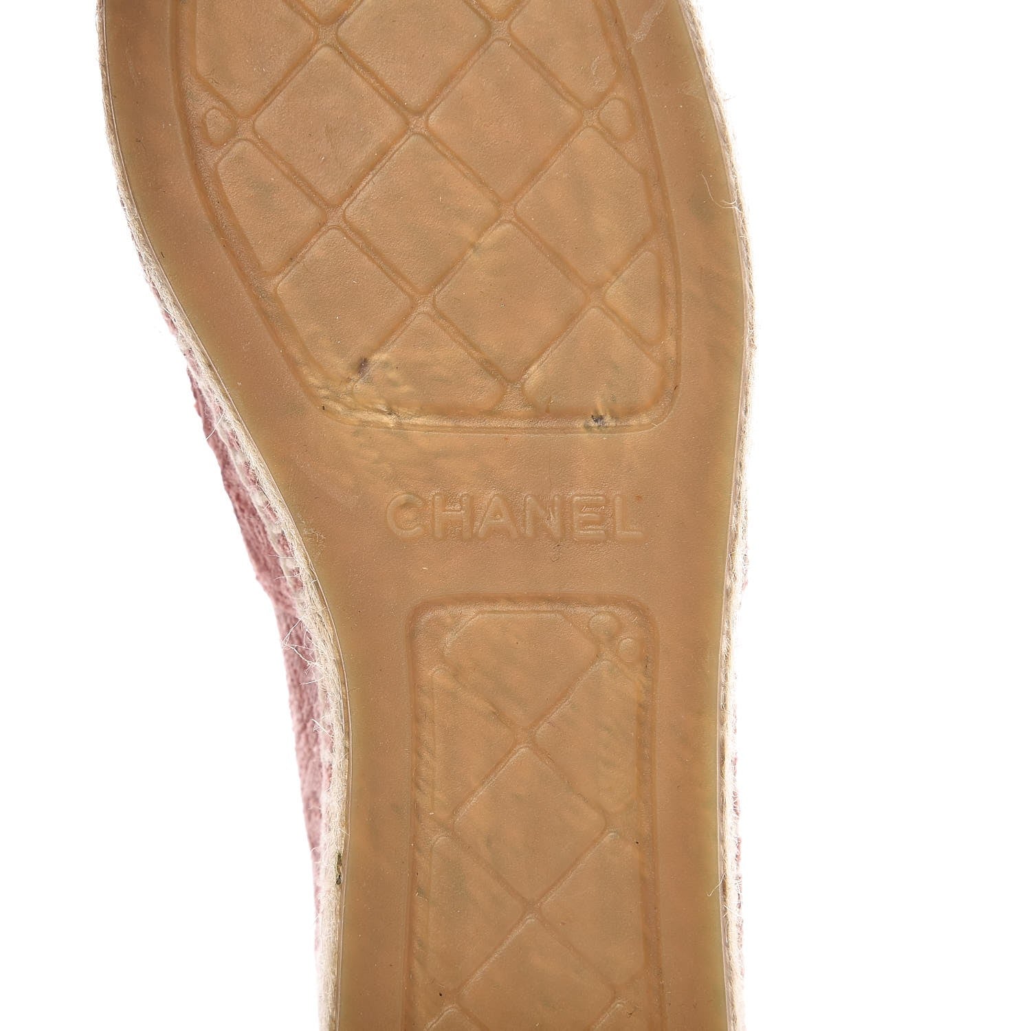 Chanel Velvet Grosgrain Quilted Camellia CC Espadrilles 38 Pink Black 7 of 10