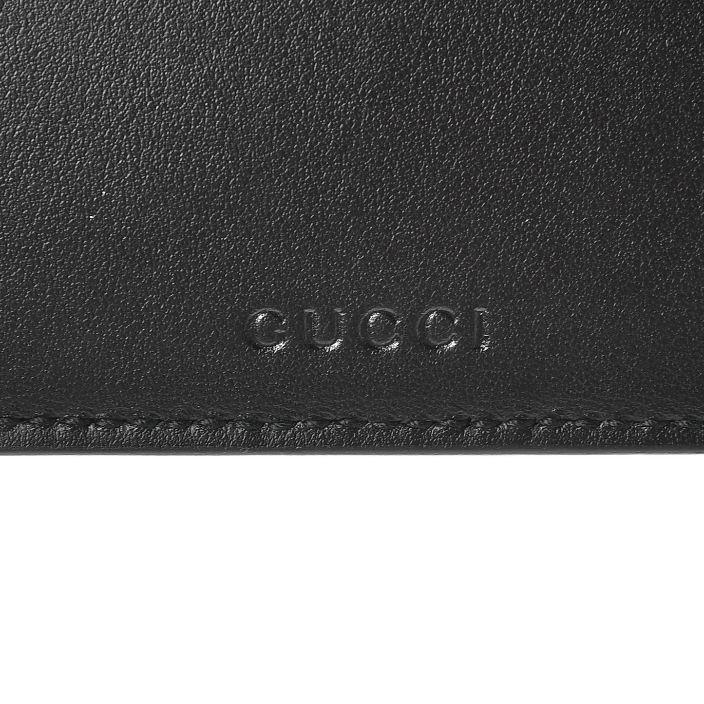 Calfskin Blind For Love Embroidered Large Zip Pouch Black
