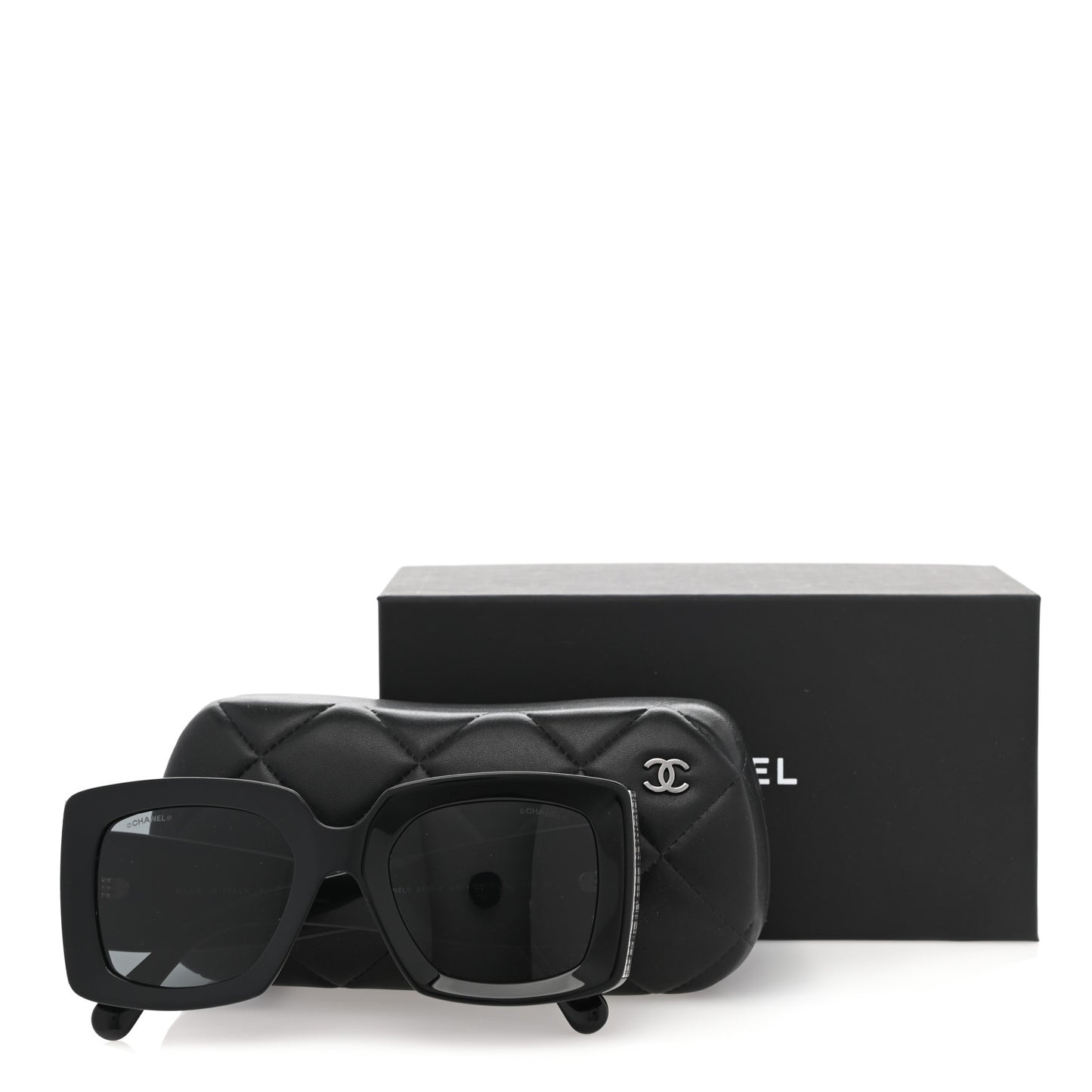 Acetate Rectangle Sunglasses 5435 Black