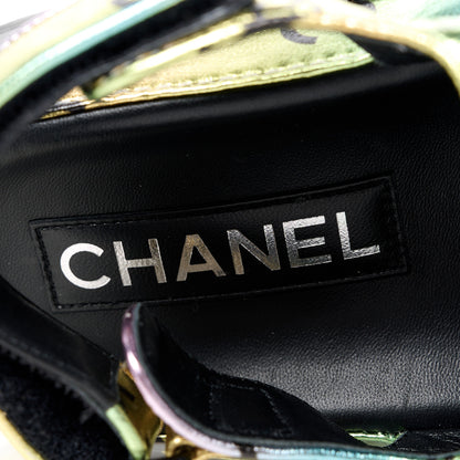 Chanel Laminated Lambskin Printed CC Dad Sandals 39 Multicolor 7 of 9