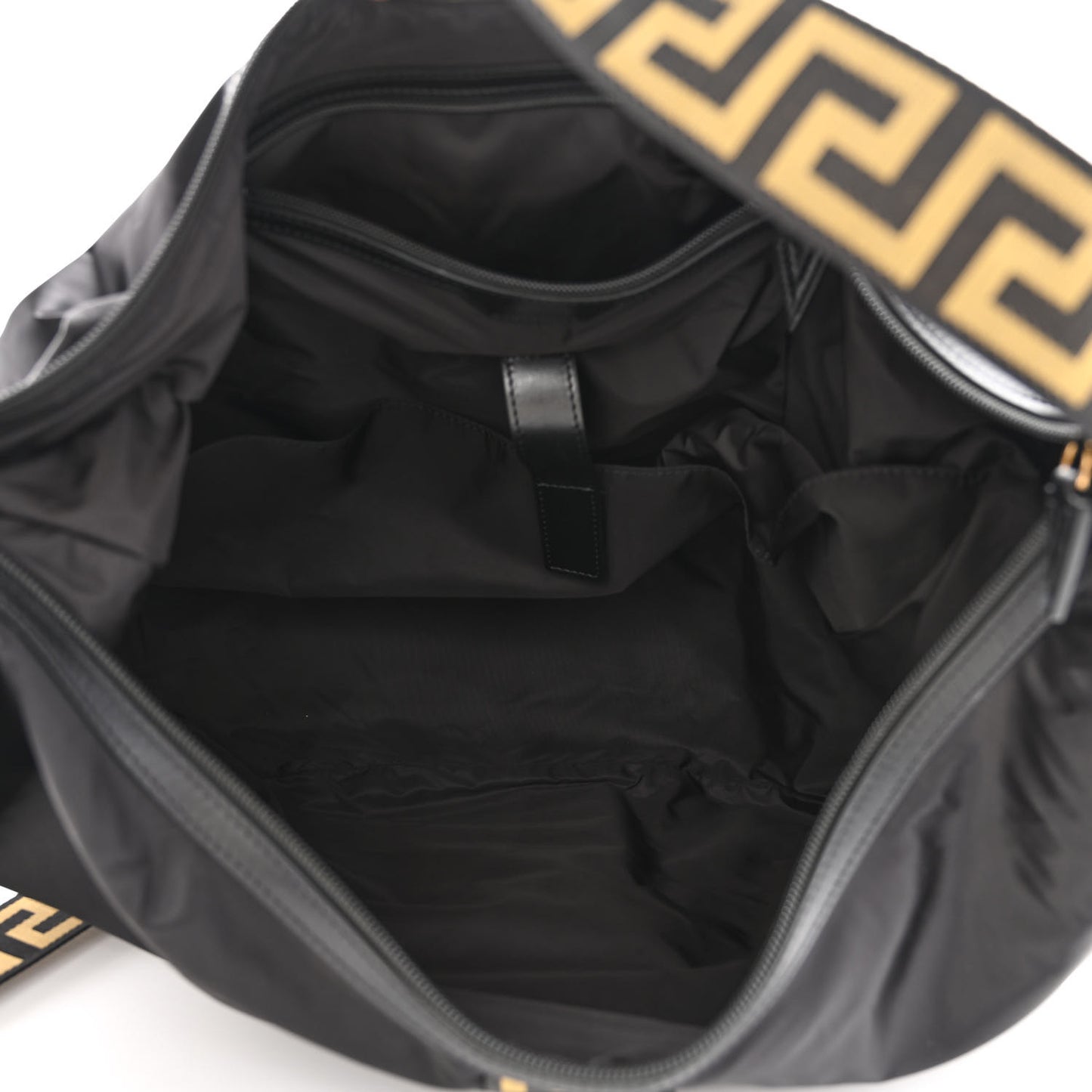 Nylon Greca Buckle Hobo Black