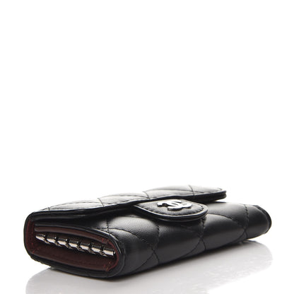 Chanel Lambskin Quilted 6 Key Holder Black 4 of 8