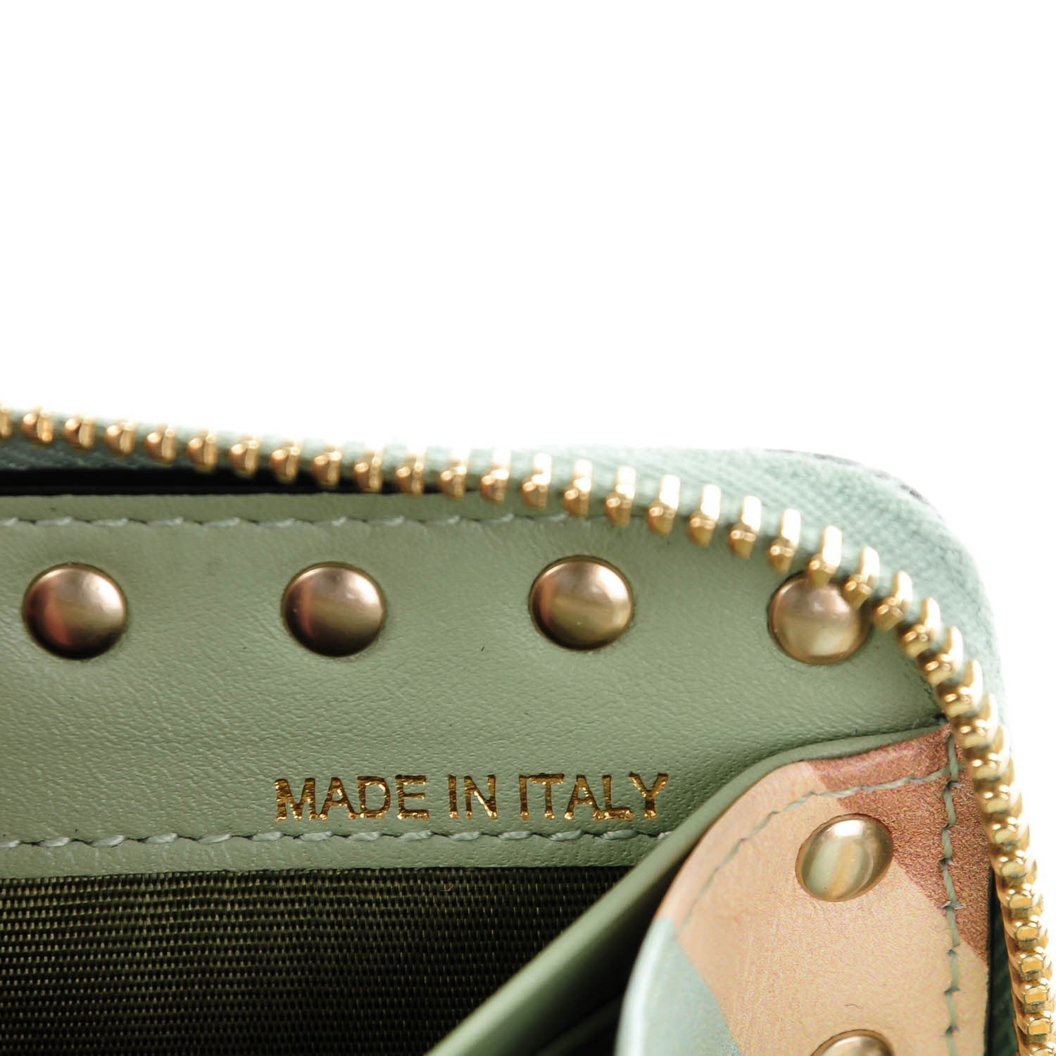 Valentino Garavani Calfskin Native Couture 1975 Rockstud Zip Around Wallet 7 of 8
