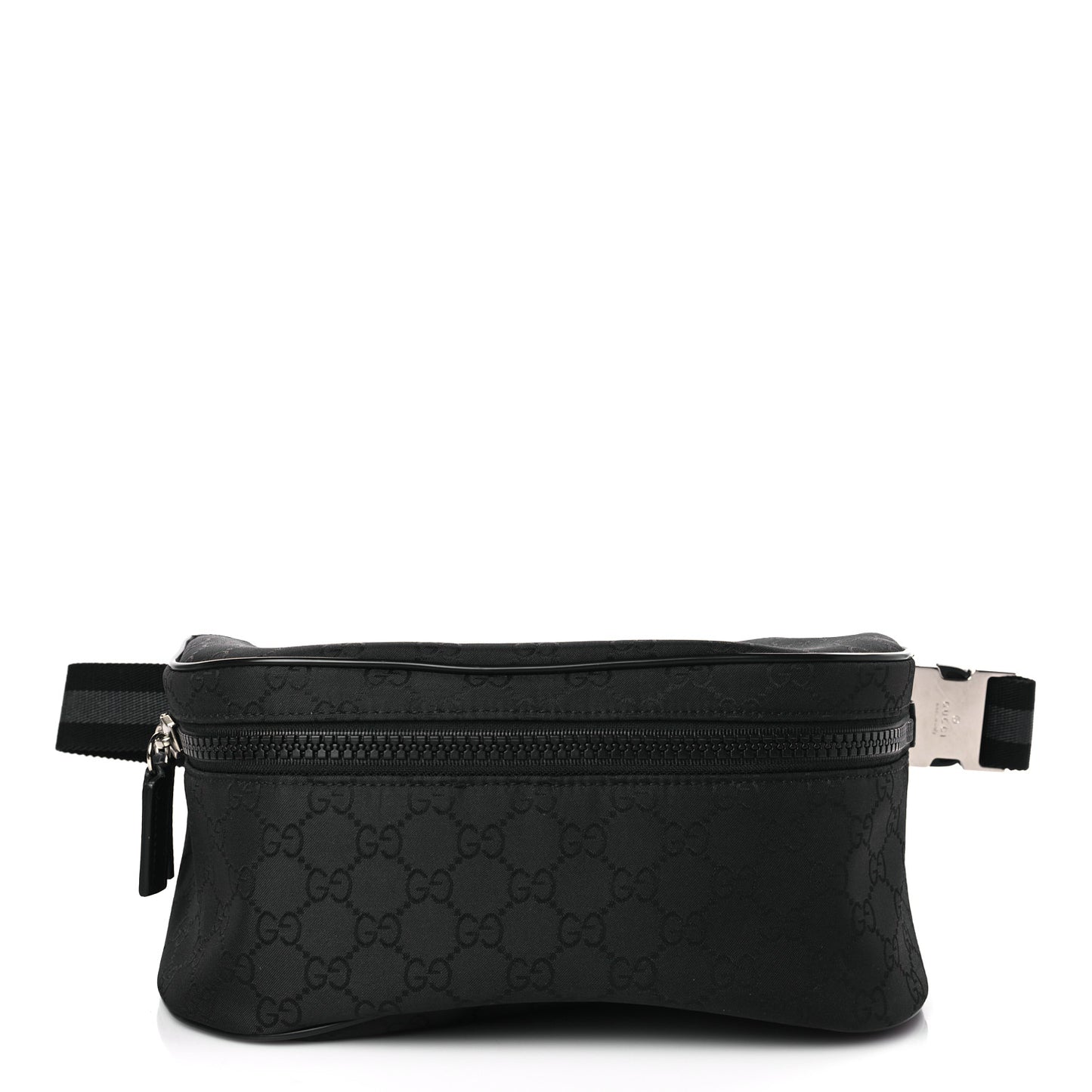 Nylon Monogram Fanny Pack Belt Bag Black