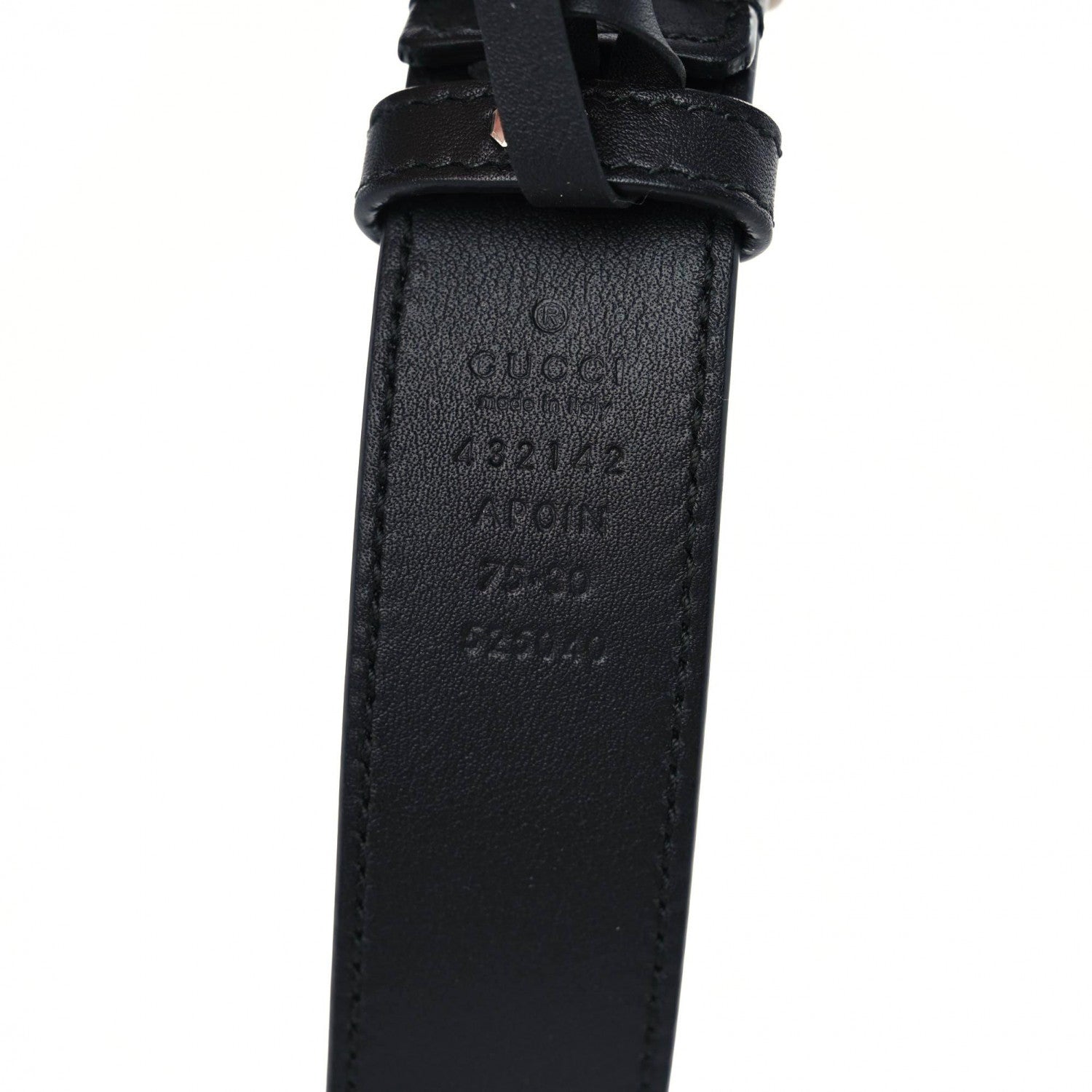 Gucci Moon Calfskin Crystal Dionysus 30mm Belt 75 30 Black Black Diamond 3 of 6