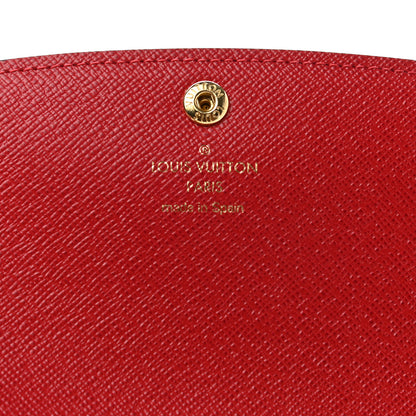 Louis Vuitton Damier Ebene Emilie Wallet Red 6 of 7