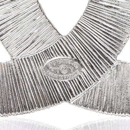 Chanel Baguette Crystal CC Brooch Silver 5 of 6