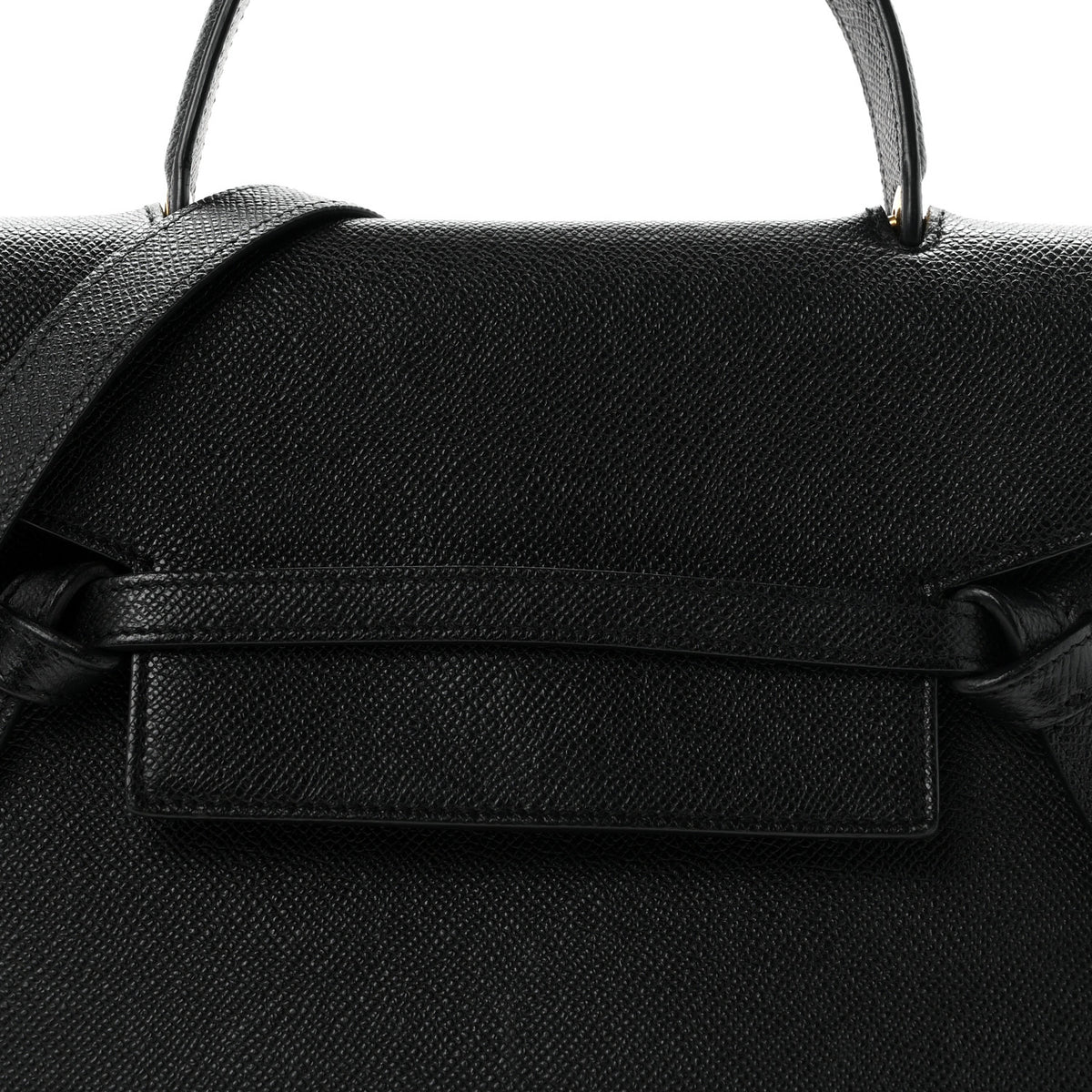 Grained Calfskin Micro Belt Bag Black