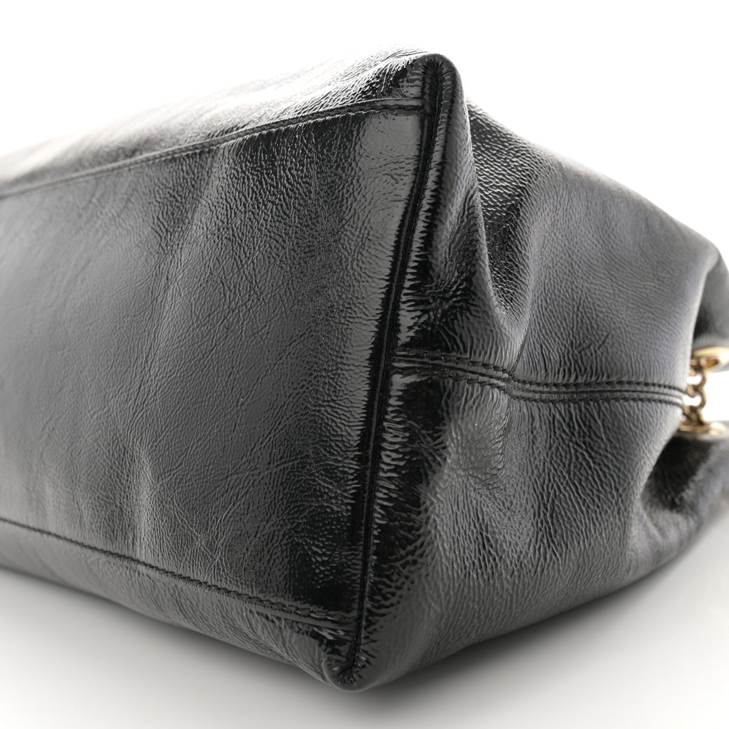 Gucci Patent Medium Soho Chain Shoulder Bag Black 10 of 11