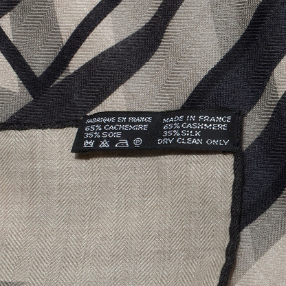 Hermes Cashmere Silk Quadridge Scarf 140 6 of 6