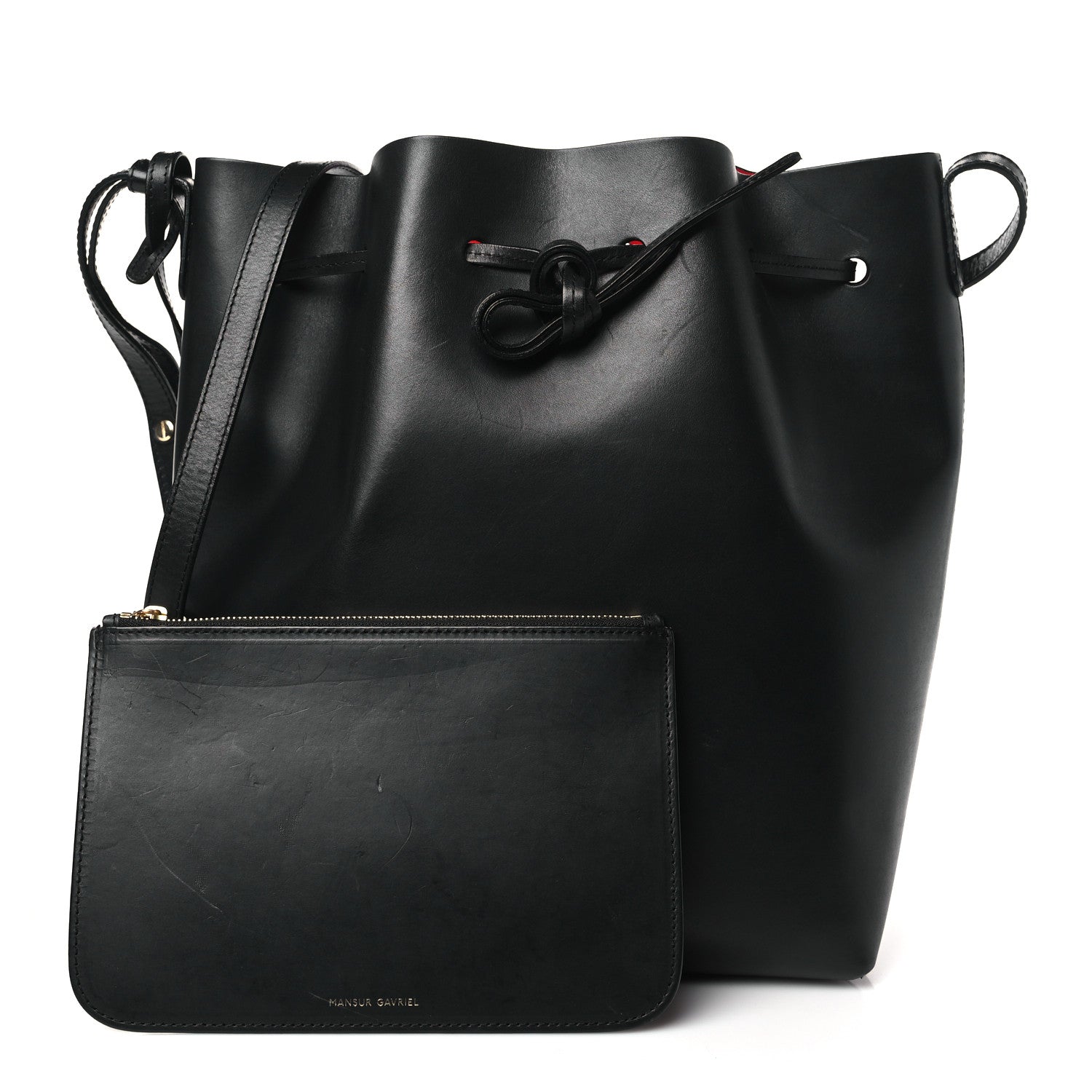 Mansur Gavriel Calfskin Bucket Bag Black Flamma 1 of 12