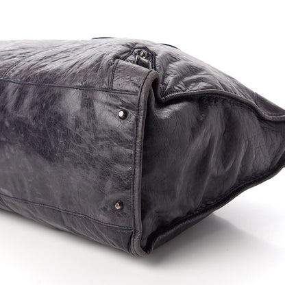 Balenciaga Agneau Classic Hardware Weekender Ink 7 of 11