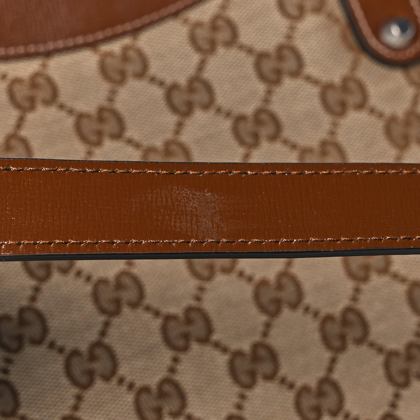 X GUCCI GG Monogram Azalea Calfskin Neo Classic Silver Hardware Medium City Beige Ebony Brown Sugar