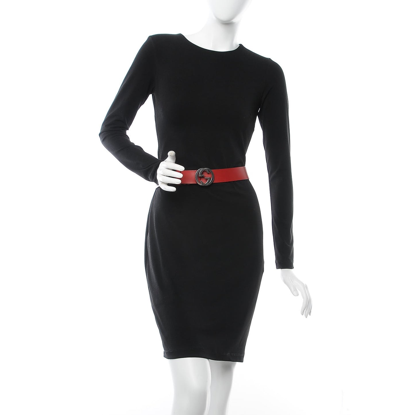 Selleria Calfskin Nickel Interlocking G 37mm Belt 90 36 Rosso