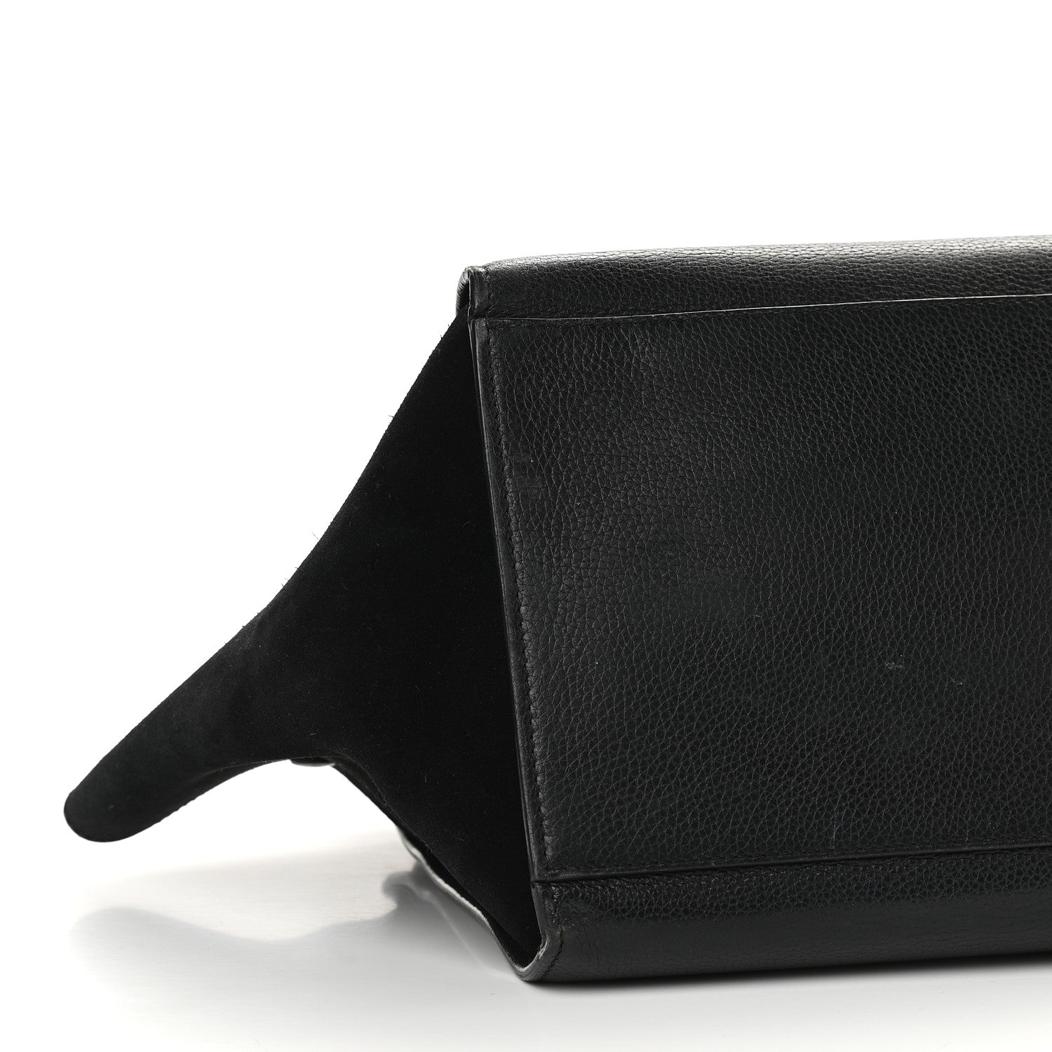Celine Drummed Calfskin Suede Medium Trapeze Black 7 of 11