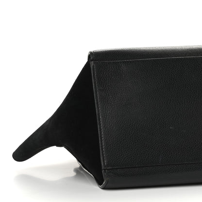 Celine Drummed Calfskin Suede Medium Trapeze Black 7 of 11