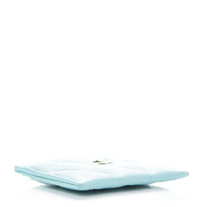 Chanel Caviar Quilted Card Holder Light Blue 4 of 11