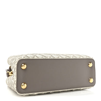 Louis Vuitton Calfskin Since 1854 Embroidered Capucines BB Ecru Taupe 4 of 13